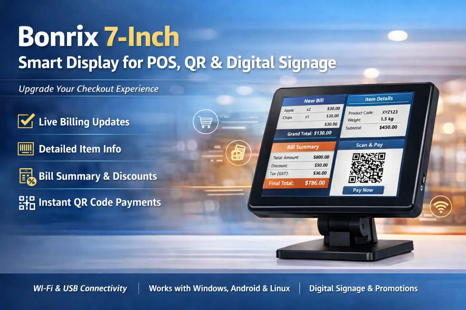 Bonrix 7 Inch Smart Display